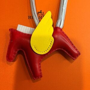 Red and Yellow Pegasus Horse Bag Charm